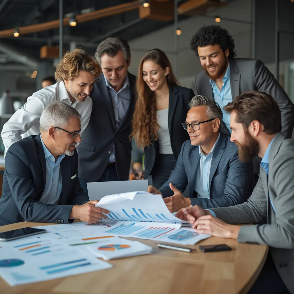 Skúsení experti diskutujúci o investíciách